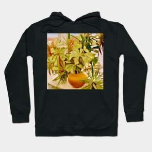 Tropical Leaves in a Terra Cotta Pot Hoodie